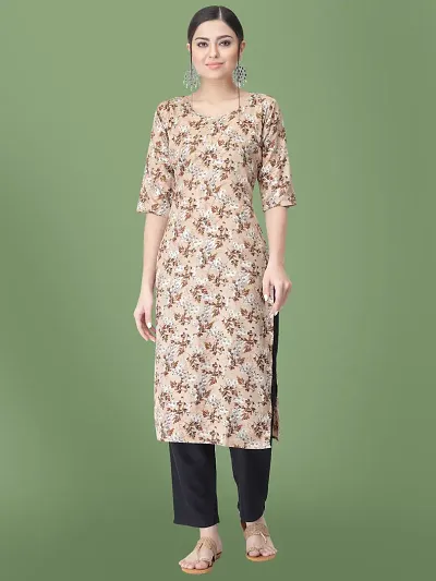 Fancy Crepe Printed Casual Kurta With Bottom Set