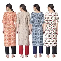 New Crepe Combo Printed Kurtis For Women Pack Of 4-thumb1