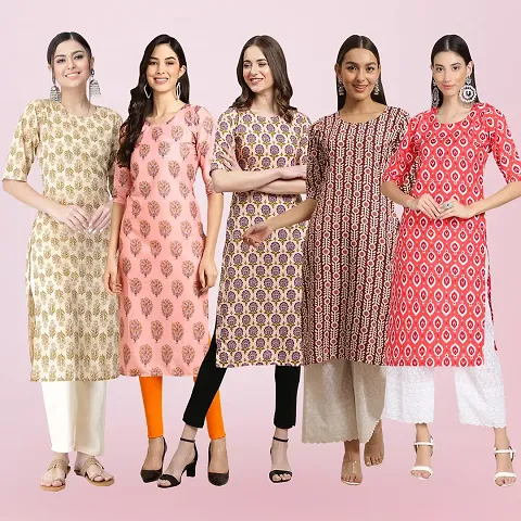 Women Stylish Crepe Staright Kurta