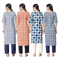 New Crepe Combo Printed Kurtis For Women Pack Of 4-thumb1