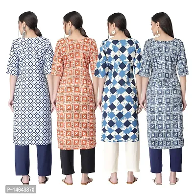 New Crepe Combo Printed Kurtis For Women Pack Of 4-thumb2