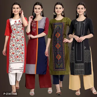 Fancy Crepe Kurtis for Women Pack Of 4