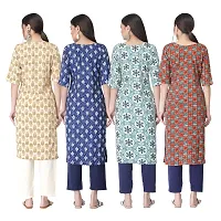 New Crepe Combo Printed Kurtis For Women Pack Of 4-thumb1