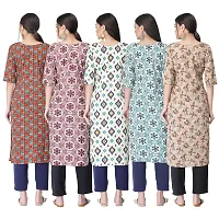 New Crepe Printed Kurtis Combo For Women Pack Of 5-thumb1