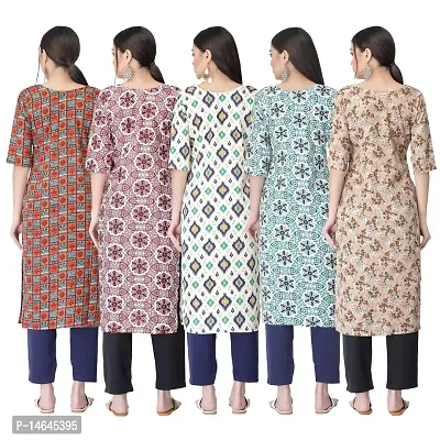 New Crepe Printed Kurtis Combo For Women Pack Of 5-thumb2