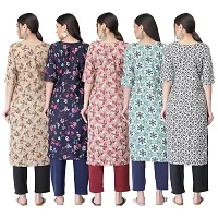 New Crepe Printed Kurtis Combo For Women Pack Of 5-thumb1