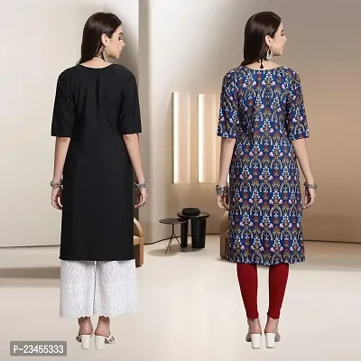 Fancy Rayon Kurtis For Women Pack Of 2-thumb2