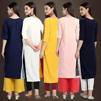 Fancy Crepe Kurtis For Women Pack Of 5-thumb1