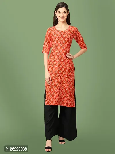 Stylish Crepe Printed Kurti For Women-thumb0