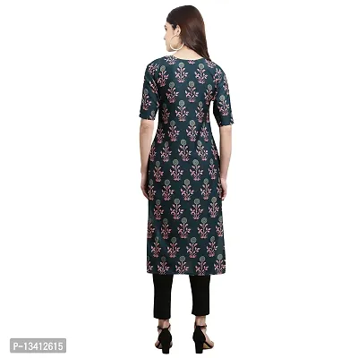 Women Crepe Digital Printed Straight Kurti Pack of 6-thumb5