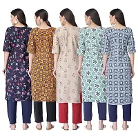 New Crepe Printed Kurtis Combo For Women Pack Of 5-thumb1