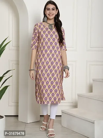 Fancy Crepe Printed Kurtas For Women Pack Of 6-thumb4