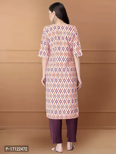 Women Stylish Crepe Printed Straight Kurta-thumb2