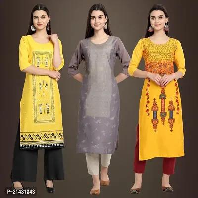 Fancy Crepe Kurtis for Women Pack Of 3