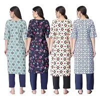 New Crepe Combo Printed Kurtis For Women Pack Of 4-thumb1