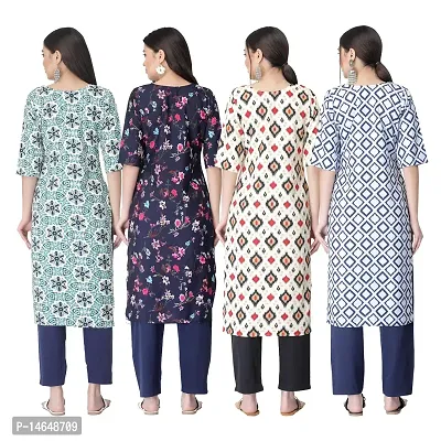 New Crepe Combo Printed Kurtis For Women Pack Of 4-thumb2