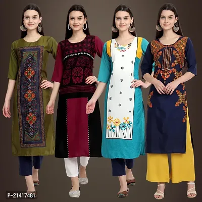 Fancy Crepe Kurtis for Women Pack Of 4-thumb0