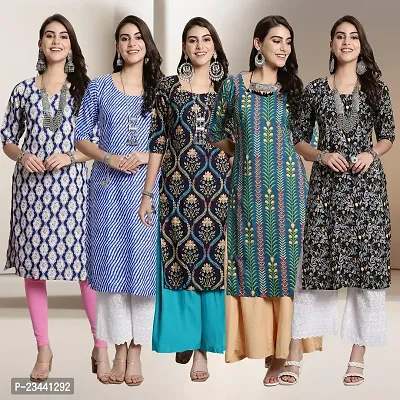 Fancy Crepe Kurtis For Women Pack Of 5