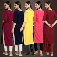 Fancy Crepe Kurtis For Women Pack Of 5-thumb1