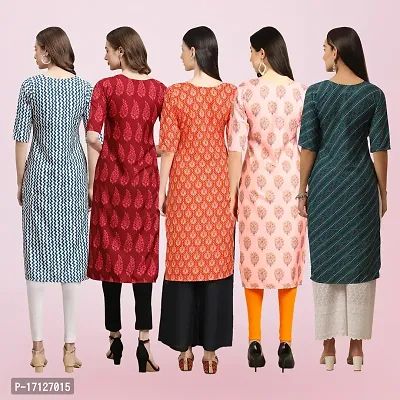 Women Stylish Crepe Printed Straight Kurta-thumb2