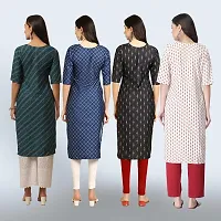 Women Stylish Crepe Straight Kurta-thumb1