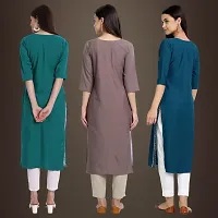 Fancy Crepe Kurtis for Women Pack Of 3-thumb1