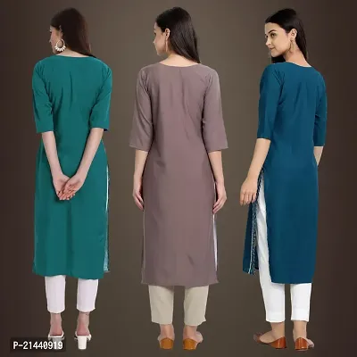 Fancy Crepe Kurtis for Women Pack Of 3-thumb2