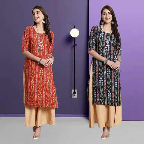 Fancy Rayon Kurtis For Women Pack Of 2