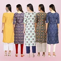 Women Stylish Crepe Printed Straight Kurta-thumb1