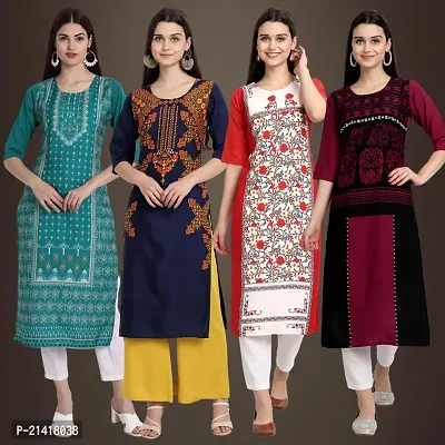 Fancy Crepe Kurtis for Women Pack Of 4