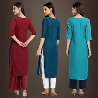 Fancy Crepe Kurtis for Women Pack Of 3-thumb1