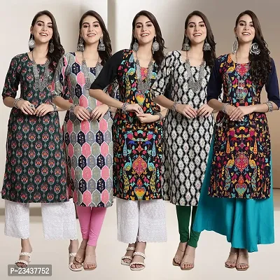 Fancy Crepe Kurtis For Women Pack Of 5