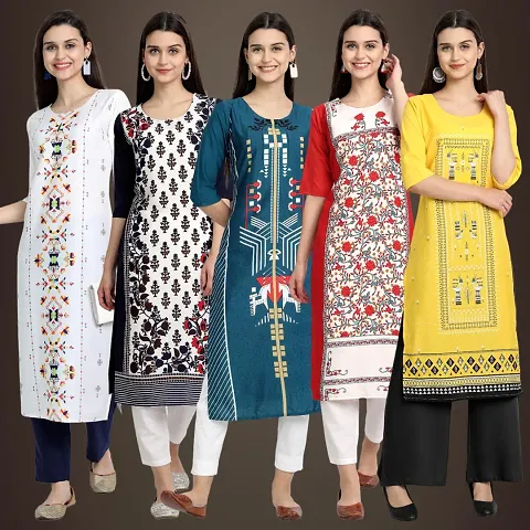 Stylish Fancy Kurtis Pack Of 5