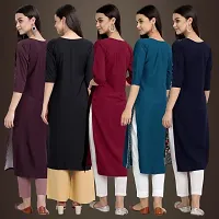 Fancy Crepe Kurtis For Women Pack Of 5-thumb1