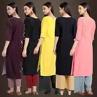 Fancy Crepe Kurtis For Women Pack Of 5-thumb1