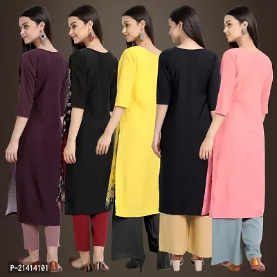 Fancy Crepe Kurtis For Women Pack Of 5-thumb2