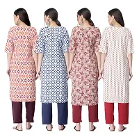 New Crepe Combo Printed Kurtis For Women Pack Of 4-thumb1