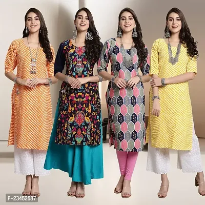 Fancy Crepe Kurtis for Women Pack Of 4-thumb0