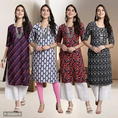 Fancy Crepe Kurtis for Women Pack Of 4-thumb0