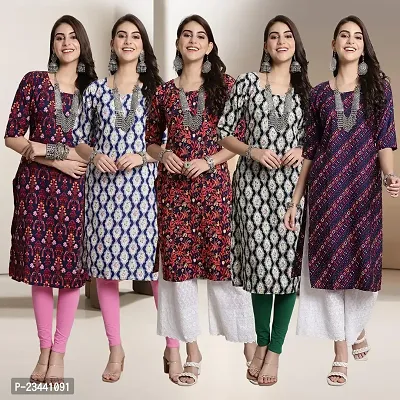 Fancy Crepe Kurtis For Women Pack Of 5