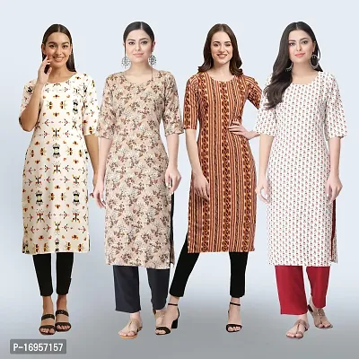 Women Stylish Crepe Straight Kurta