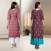 Fancy Rayon Kurtis For Women Pack Of 2-thumb1