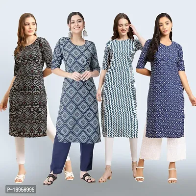 Women Stylish Crepe Straight Kurta