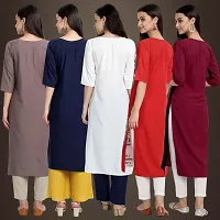 Fancy Crepe Kurtis For Women Pack Of 5-thumb1