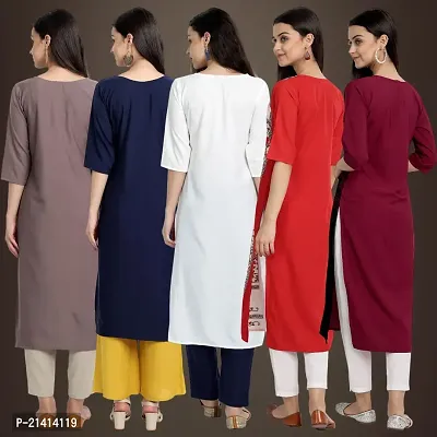 Fancy Crepe Kurtis For Women Pack Of 5-thumb2