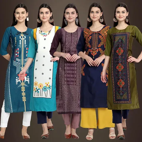 Stylish Fancy Kurtis Pack Of 5