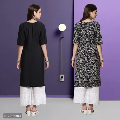 Fancy Crepe Kurtas For Women Pack Of 2-thumb2