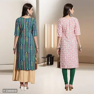 Fancy Rayon Kurtis For Women Pack Of 2-thumb2