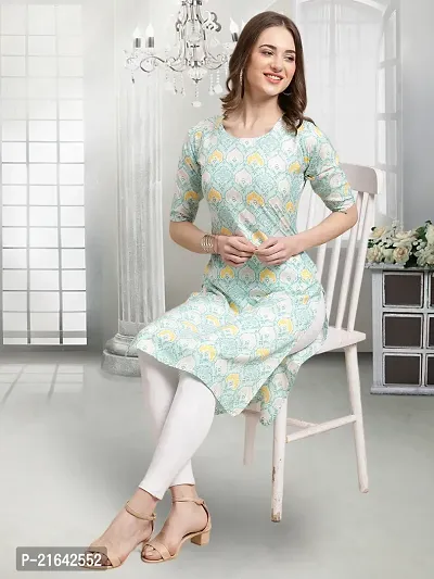 Stylish Multicoloured Crepe Stitched Kurta For Women