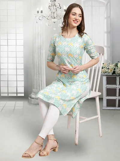 Fancy Crepe Stitched Kurta For Women